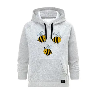 هودی زنانه مدل bees کد Bz10 رنگ طوسی