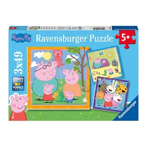 پازل 3x49 تکه راونزبرگر مدل Peppa Pig Family Friends کد 05579