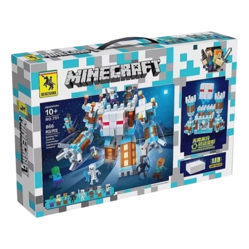 ساختنی مدل ماینکرافت طرح اسنو گالم کد 751 چراغدار سه حالته 