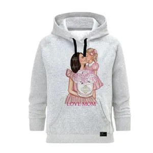 هودی زنانه مدل مادر کد J171 رنگ طوسی