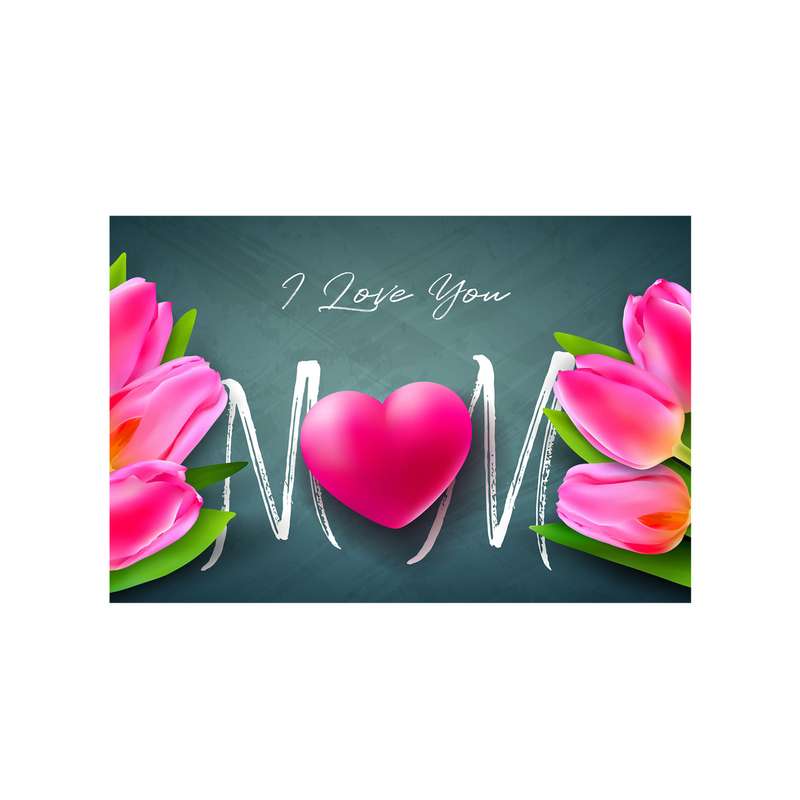  کارت پستال بادکنک آبی مدل مادر کد MOM11