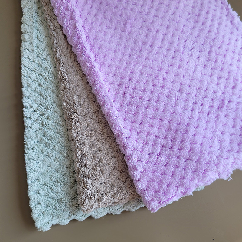 دستمال آشپزخانه مدل حوله ای میکروفایبر سوزنی کد 18 بسته 3 عددی