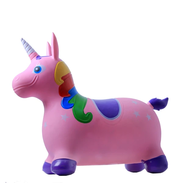 عکس شماره 6 : عروسک بادی مدل پرشی اسب شاخ دار یونیکورن