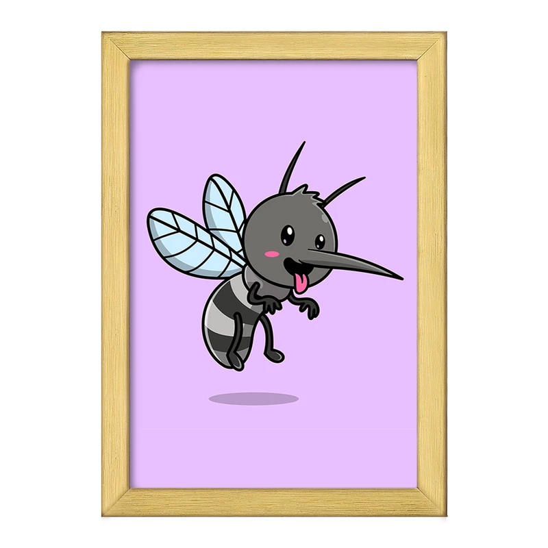 تابلو خندالو طرح حیوانات بامزه پشه کد 29666