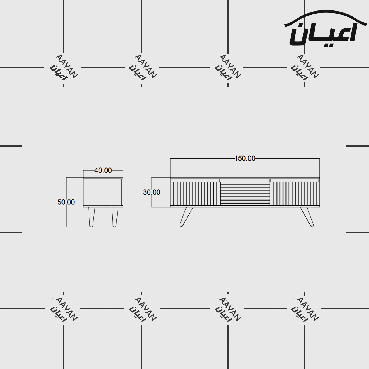 میز تلویزیون اعیان مدل FH446