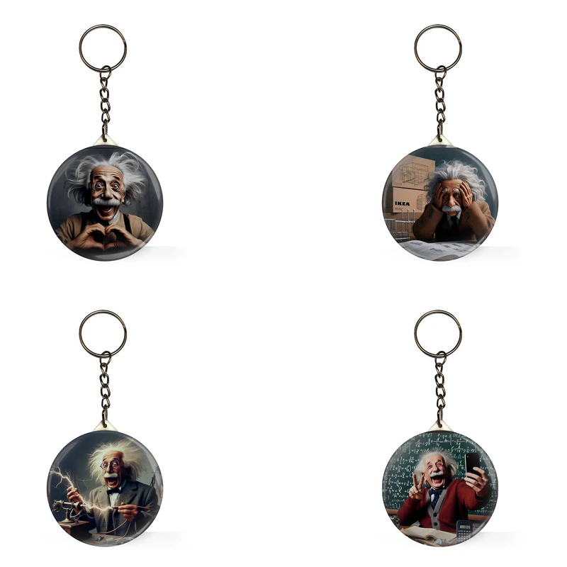 جاکلیدی مدل S1-25 طرح آلبرت اینشتین مجموعه 4 عددی