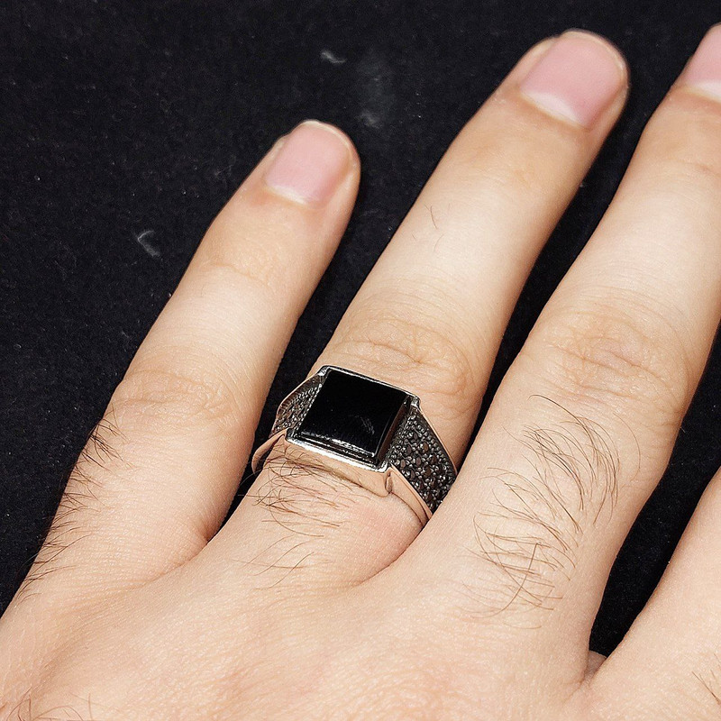 انگشتر نقره مردانه جی تی ای مدل جی نایس