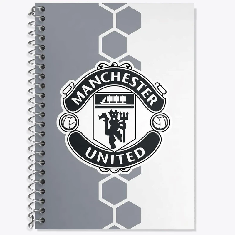 دفتر زبان 50 برگ خندالو مدل سه خط طرح باشگاه منچستر یونایتد کد 26492