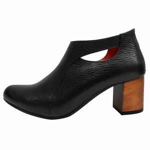 کفش پاشنه‌دار زنانه مدل چرم 