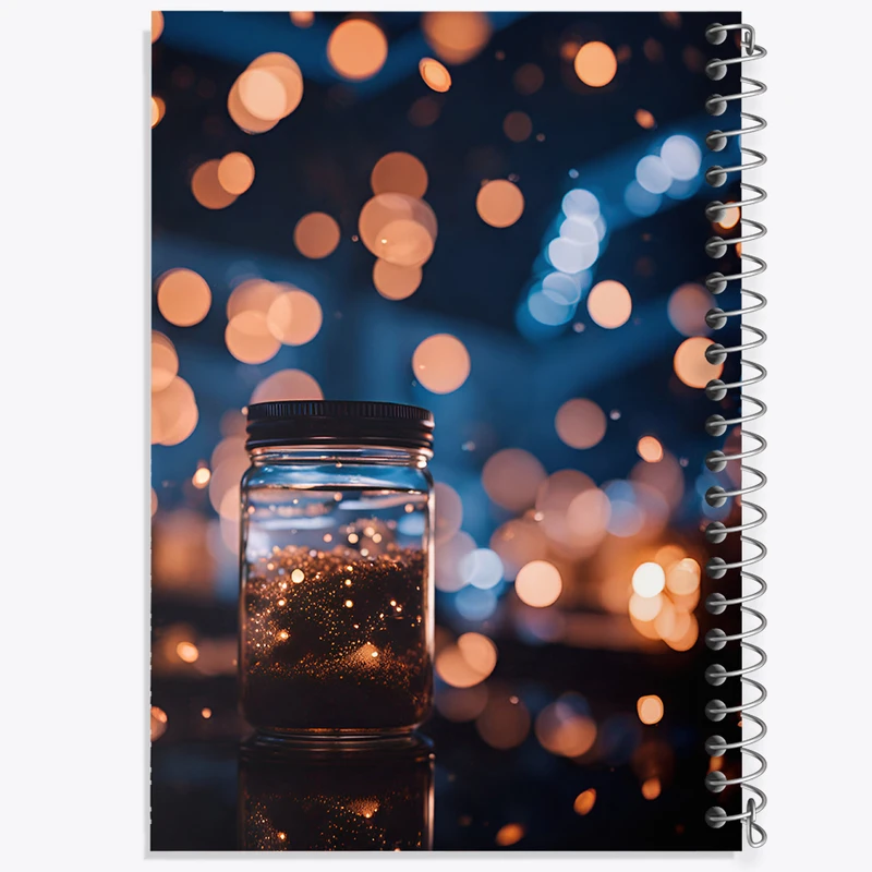 دفتر ژورنال نویسی 50 برگ خندالو مدل نقطه ای طرح شب نورانی کد N3423