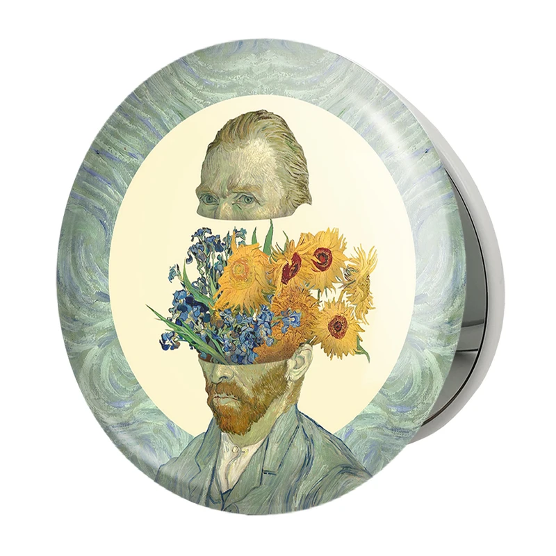 آینه جیبی خندالو طرح ونسان ونگوگ مدل تاشو کد 25459 
