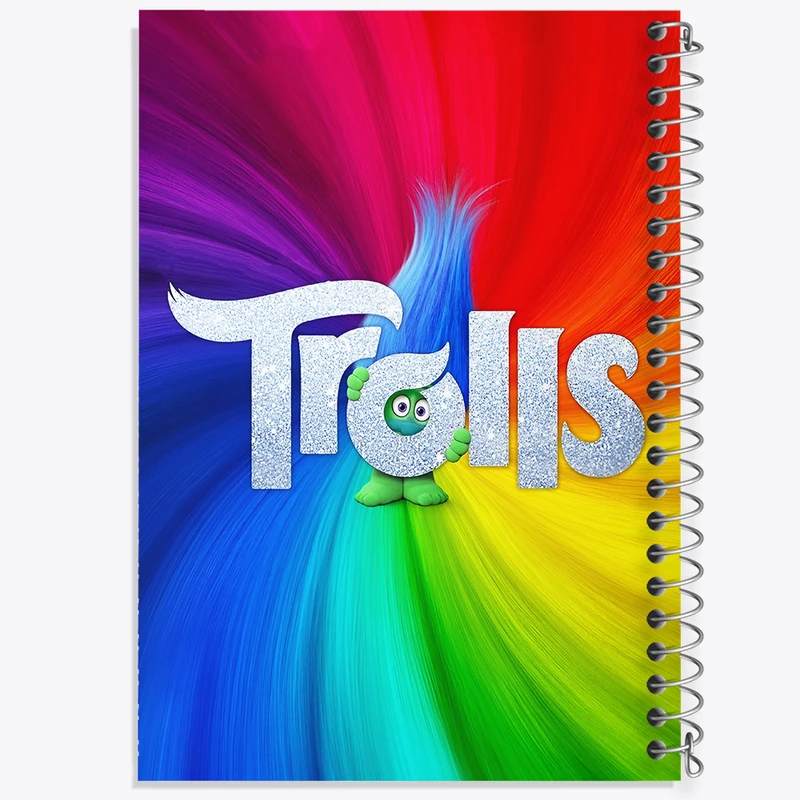 دفتر نقاشی 50 برگ خندالو طرح ترول ها (Trolls) کد F8304