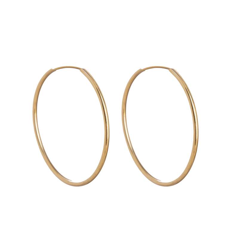 گوشواره طلا 18 عیار زنانه طلا و جواهر درریس مدل پروفیل دایره