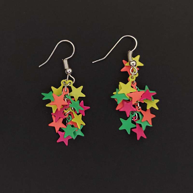 گوشواره دخترانه مدل ستاره کد 02