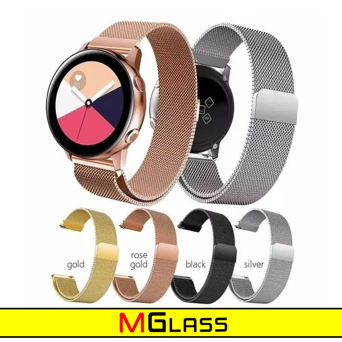 بند امگلس مدل Milanese مناسب برای ساعت هوشمند سامسونگ Galaxy Watch 3 41mm / Watch 4 40mm / Watch 4 42mm / Watch 4 44mm / Watch 4 46mm