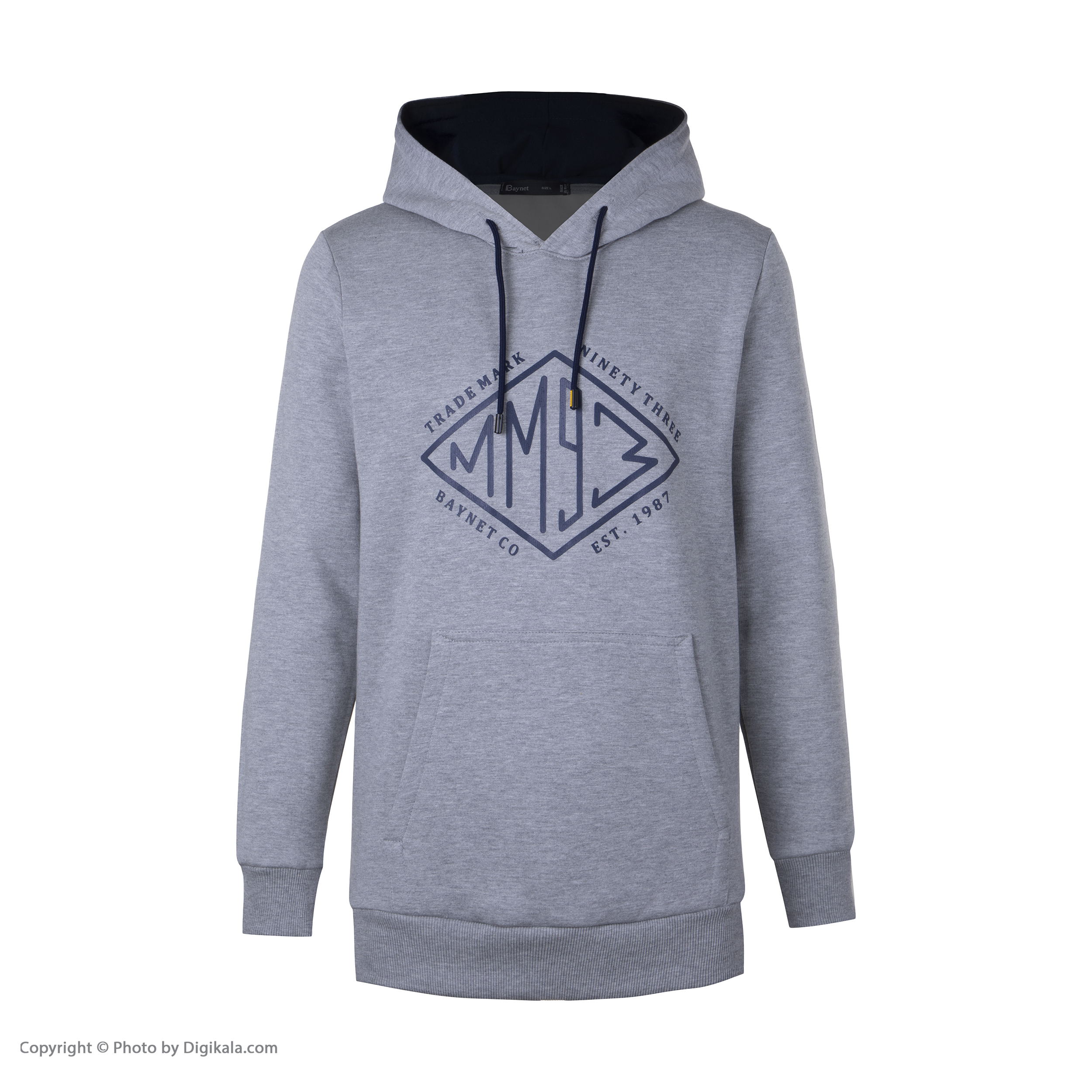 هودی مردانه باینت مدل 2261650-90 رنگ طوسی