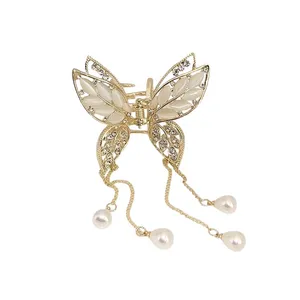 کلیپس مو زنانه مدل شاپرک کریستالی