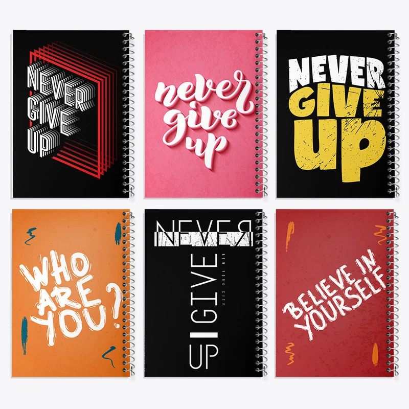 دفتر مشق 100 برگ خندالو طرح انگیزشی کد 174 مجموعه 6 عددی