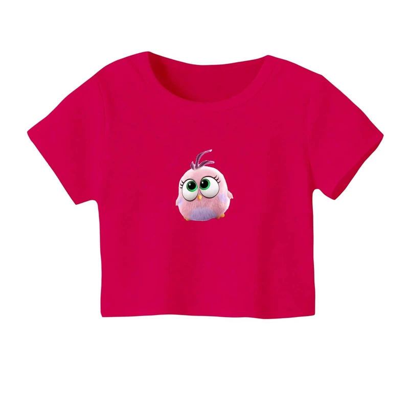 کراپ‌ تی‌شرت آستین کوتاه زنانه مدل جوجه