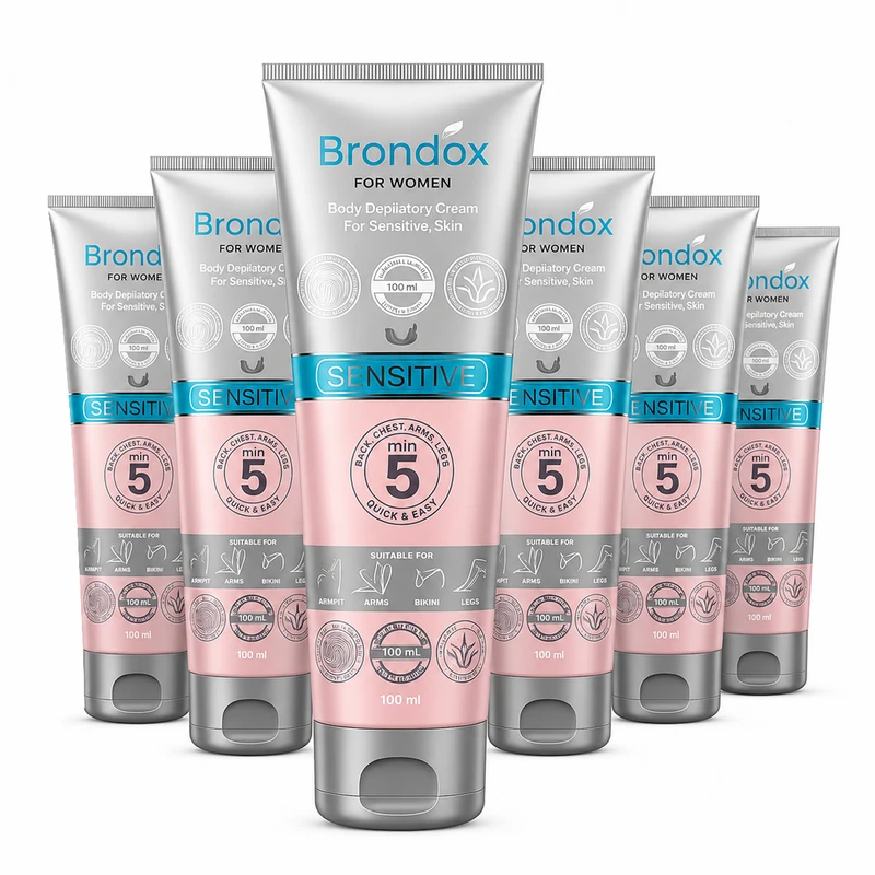 کرم موبر براندوکس مدل Depilatory-W با حجم 100 میلی لیتر مجموعه 6 عددی