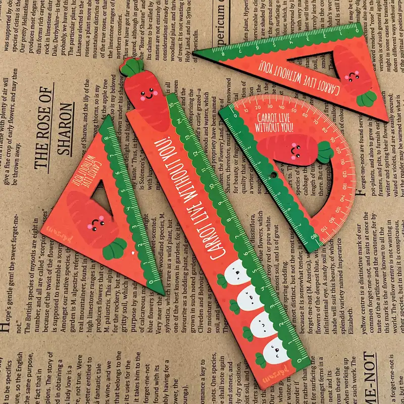 ست لوازم التحریر مدل هویج کد NEW.6ROKA مجموعه 6 عددی