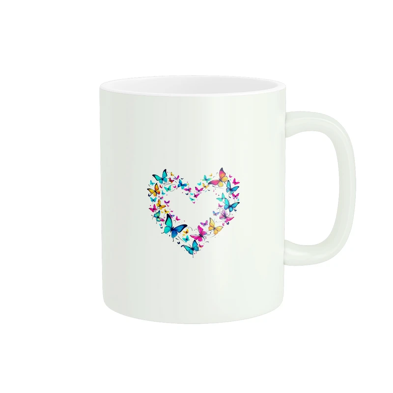 ماگ پاد آفرین طرح پروانه قلبی کد 371