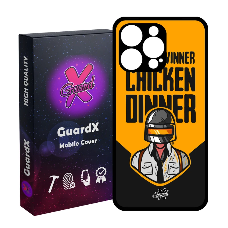 کاور گارد ایکس طرح Pubg مدل قاب Glass10182 مناسب برای گوشی موبایل اپل iPhone 15 Pro Max