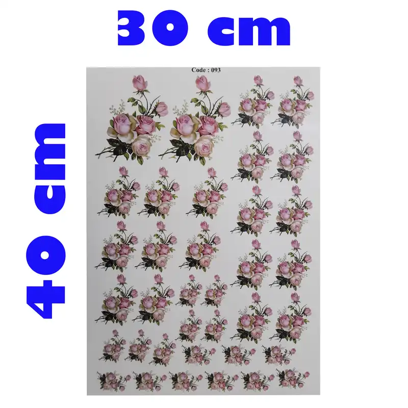 برچسب ترنسفر مدل رز مروارید