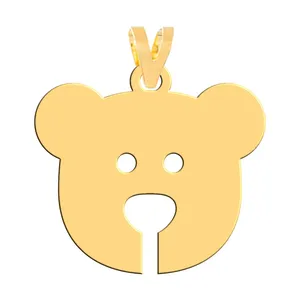 آویز گردنبند طلا 18 عیار زنانه فرشته مدل خرس WNL-000440