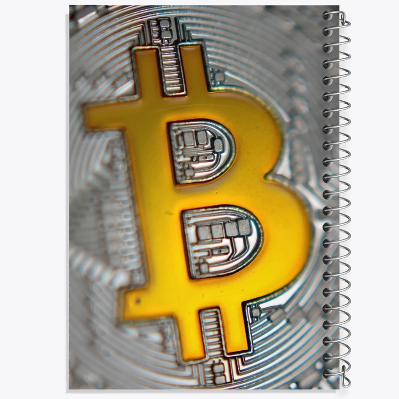 دفتر شطرنجی 50 برگ خندالو مدل بیت کوین (Bitcoin) کد F1636