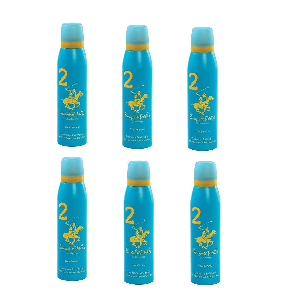 اسپری زنانه بورلی هیلز پولو کلاب مدل Two حجم 150 میلی لیتر  مجموعه 6 عددی