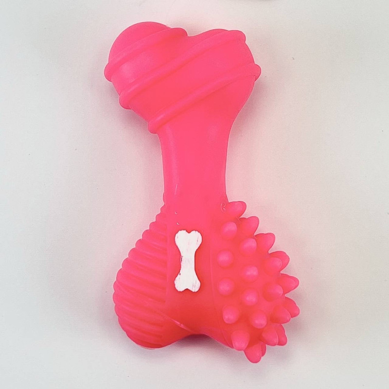 اسباب بازی سگ و گربه مدل استخوان پلاستیکی سوت دار کد 0144D