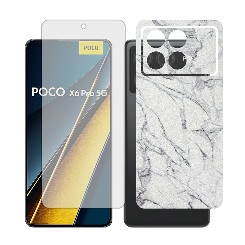 محافظ صفحه نمایش مات گلس مدل Together مناسب برای گوشی موبایل شیائومی Poco X6 Pro به همراه برچسب پوششی پشت گوشی