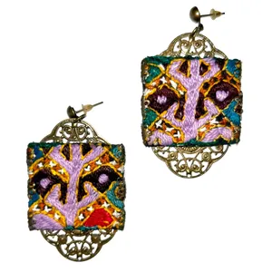 گوشواره مدل سوزن دوزی بلوچ کد 129