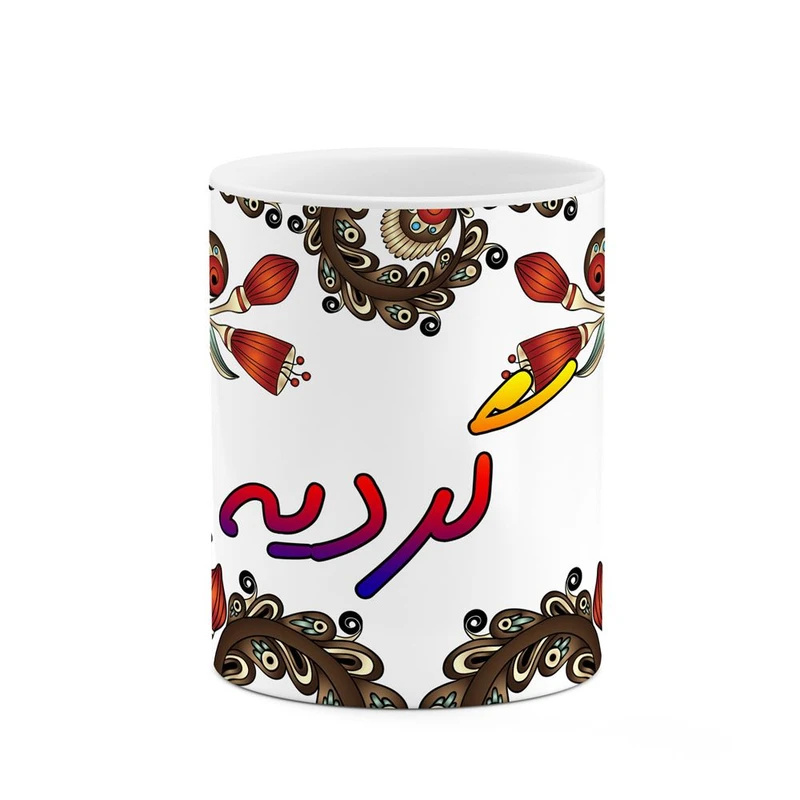 ماگ کاکتی مدل اسم گردیه طرح سنتی گل و بته کد mgh46676