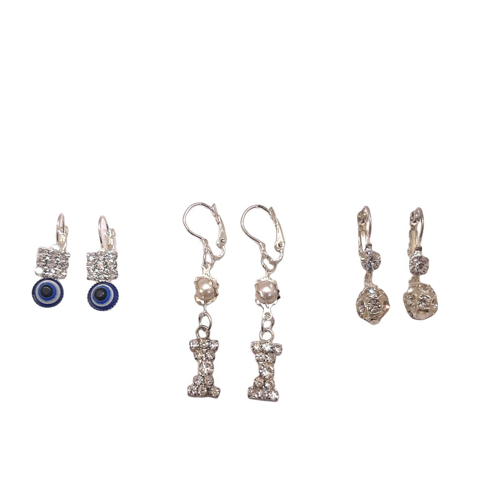 گوشواره دخترانه مدل FBV مجموعه سه عددی