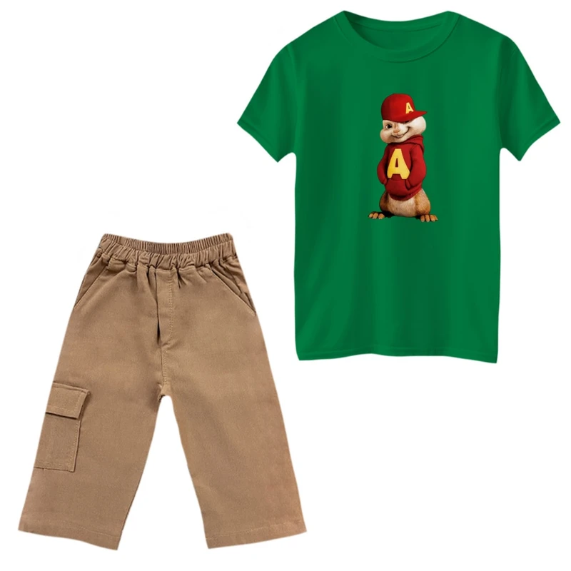 ست تی‌شرت و شلوارک پسرانه مدل آلوین