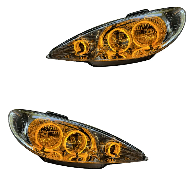 چراغ جلو خودرو گروه پژوهش صنعت مدرن مدل 3D-R3-Y مناسب برای پژو 206 بسته دو عددی