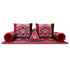 ست 7 تکه پشتی ترمه مدل خان سالار کد 10085