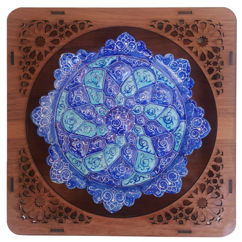 بشقاب میناکاری مسی مدل گل کد 0020 16