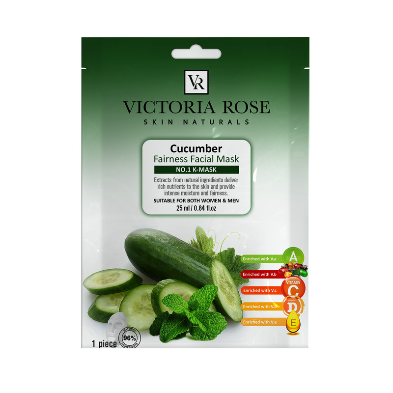   ماسک صورت ویکتوریا رز مدل Cucumber Menthol حجم 25 میلی لیتر بسته 5 عددی