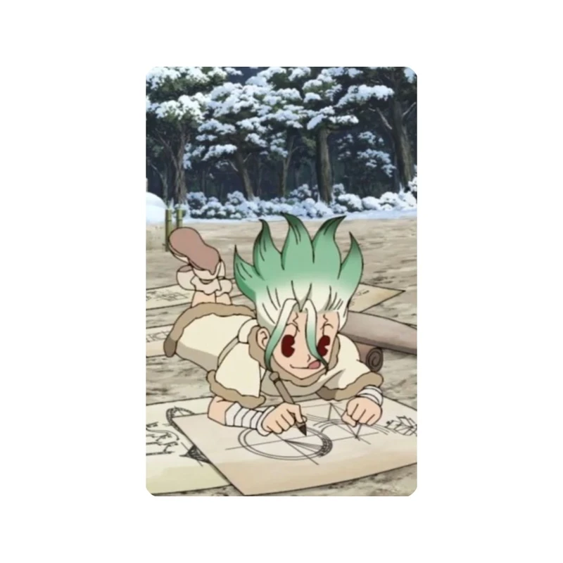 استیکر کارت مدل انیمه طرح سنکو ایشیگامی دکتر استون Senku Ishigami dr stone کد 5977