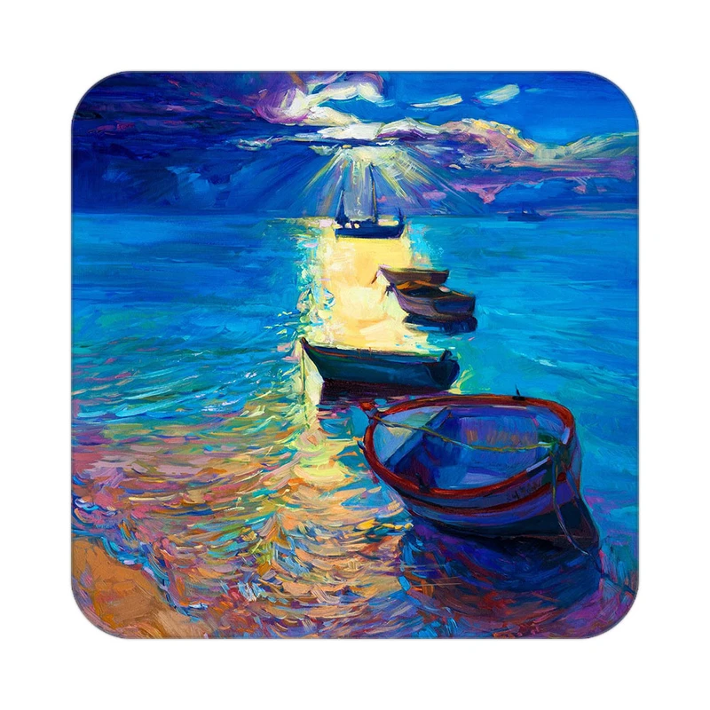 زیر لیوانی کاکتی طرح نقاشی رنگ روغن مدل mg10569