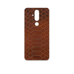 MAHOOT Brown-Snake-Leather Cover Sticker for Nokia X71