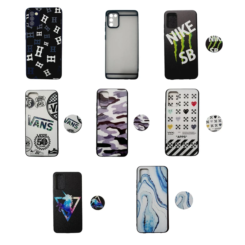 کاور کد a02s مناسب برای گوشی موبایل سامسونگ Galaxy A02S / M02Sبه همراه پاپ سوکت بسته 8 عددی