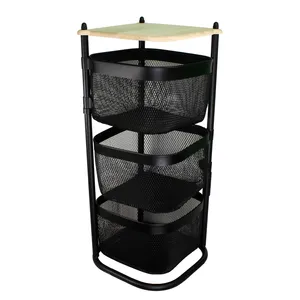 سبد پیاز و سیب زمینی مدل 3 طبقه مربع کد 090