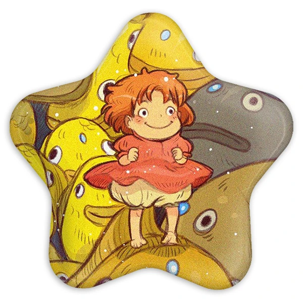 پیکسل خندالو طرح انیمه پونیو Ponyo مدل ستاره ای کد 4892