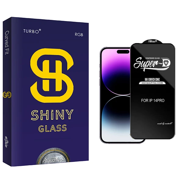 محافظ صفحه نمایش آتوچبو مدل Shiny  super-D مناسب برای گوشی موبایل اپل iPhone 14 pro
