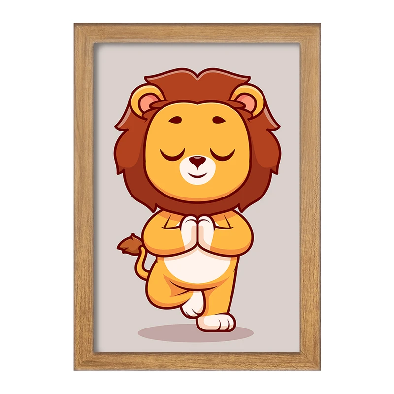 تابلو خندالو مدل حیوانات بامزه شیر کد 29450