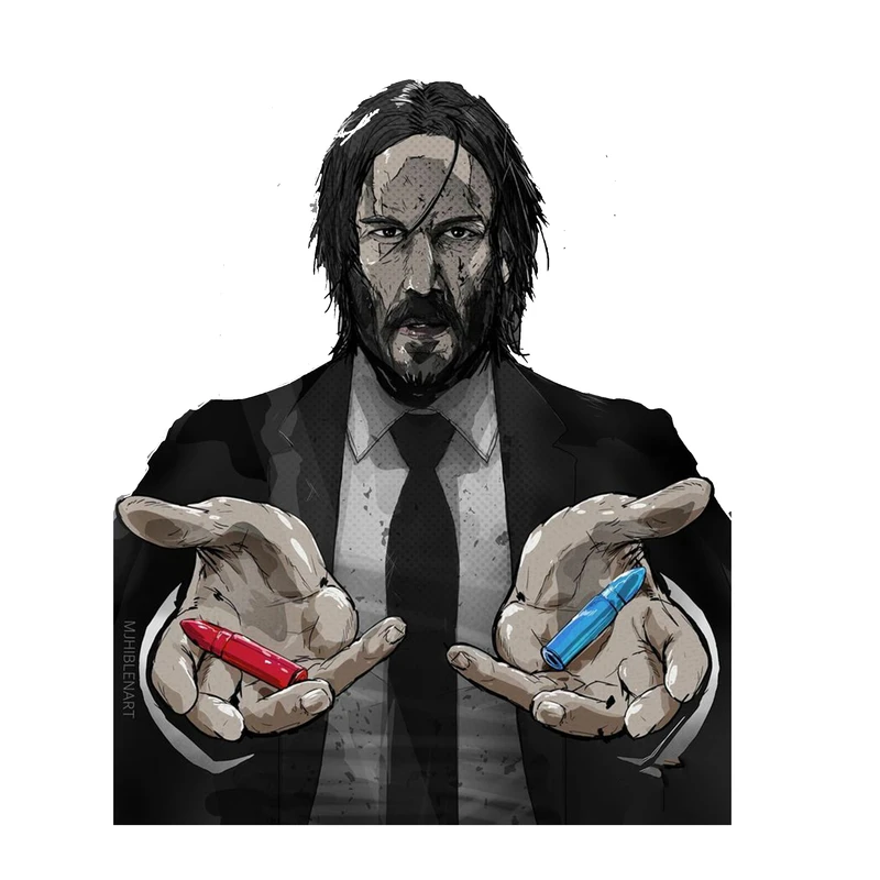 استیکر لپ تاپ و موبایل مدل سریال طرح جان ویک john wick کد 2364